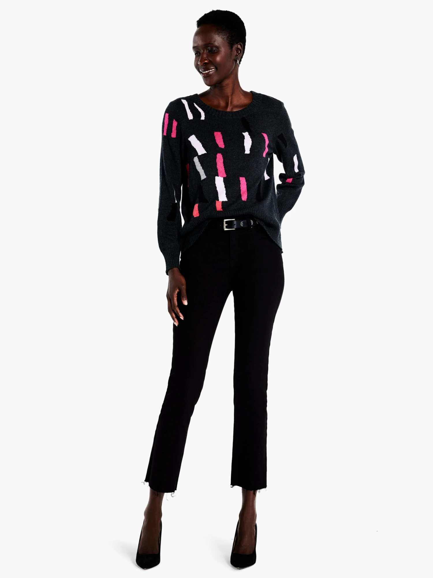 Falling Frost Sweater PINK MULTI Falling Frost Sweater PINK MULTI -Nic+Zoe F231105PKMPRODUCT 04 scaled