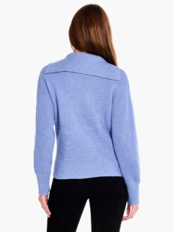 Drape Collar Shaker Sweater IRIS -Nic+Zoe F231111IRSPRODUCT 03