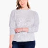Shaker Knit Mock Sweater REFLECTION -Nic+Zoe F231116WRFLPRODUCT 01