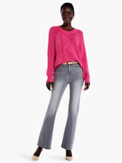 Crafted Cables Sweater PINK MULTI -Nic+Zoe F231131PKMPRODUCT 04