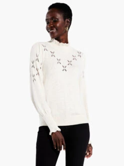 Pointelle Pip Sweater SANDSHELL