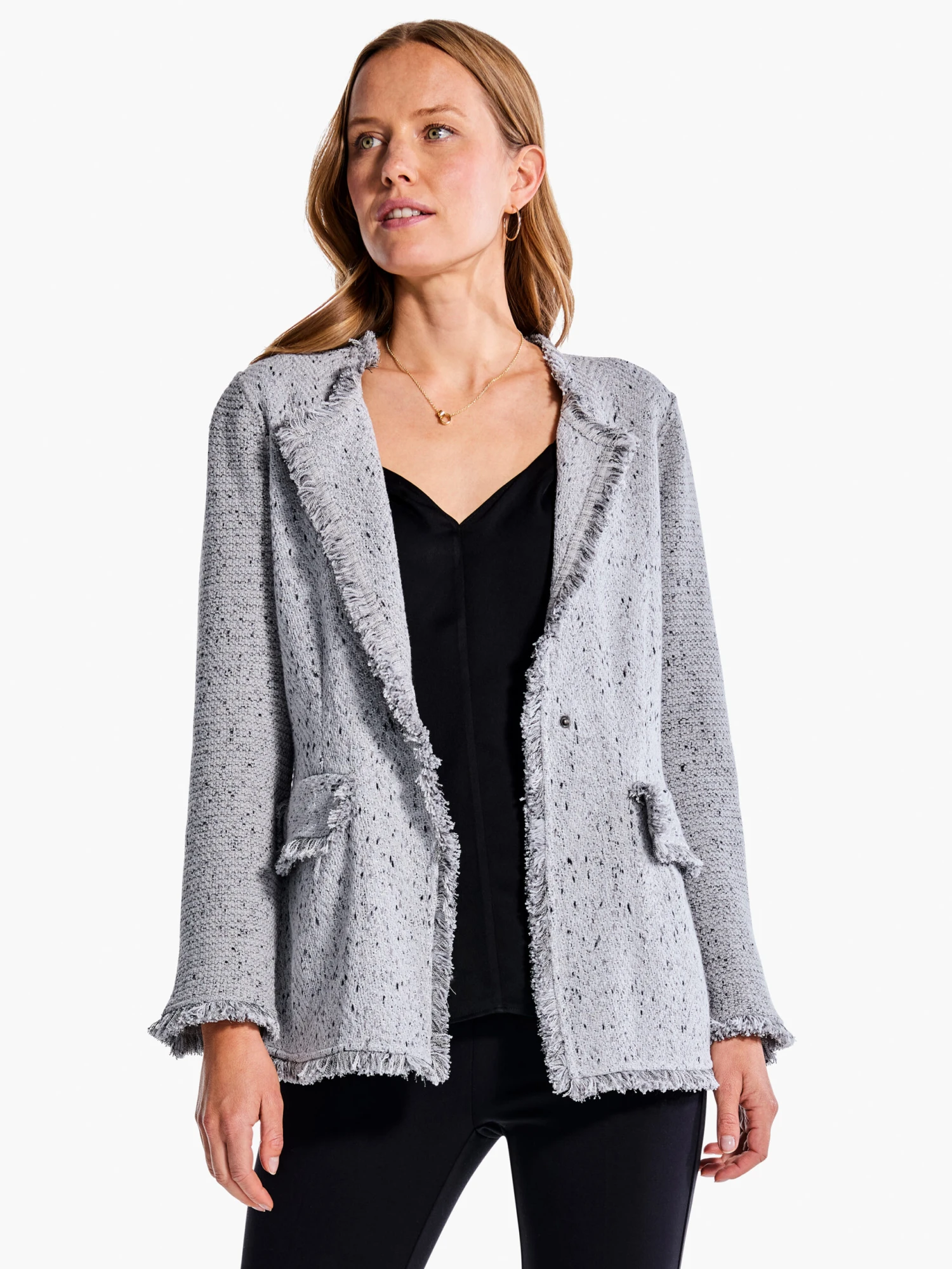 Fringe Mix Knit Blazer REFLECTION Fringe Mix Knit Blazer REFLECTION -Nic+Zoe F231138RFLPRODUCT 01 scaled