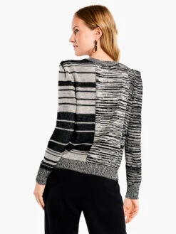 Mixed Musings Sweater BLACK MULTI -Nic+Zoe F231147BLMPRODUCT 03