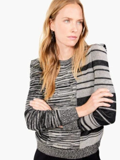 Mixed Musings Sweater BLACK MULTI -Nic+Zoe F231147BLMPRODUCT 05