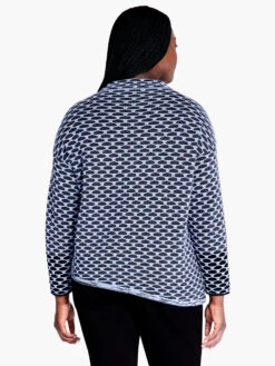 Pixel Play Sweater BLUE MULTI -Nic+Zoe F231148WBLTPRODUCT 03