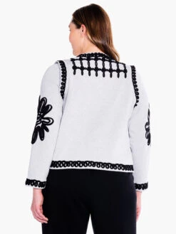 Romantic Soutache Knit Jacket GREY MULTI -Nic+Zoe F231150WGMIPRODUCT 03