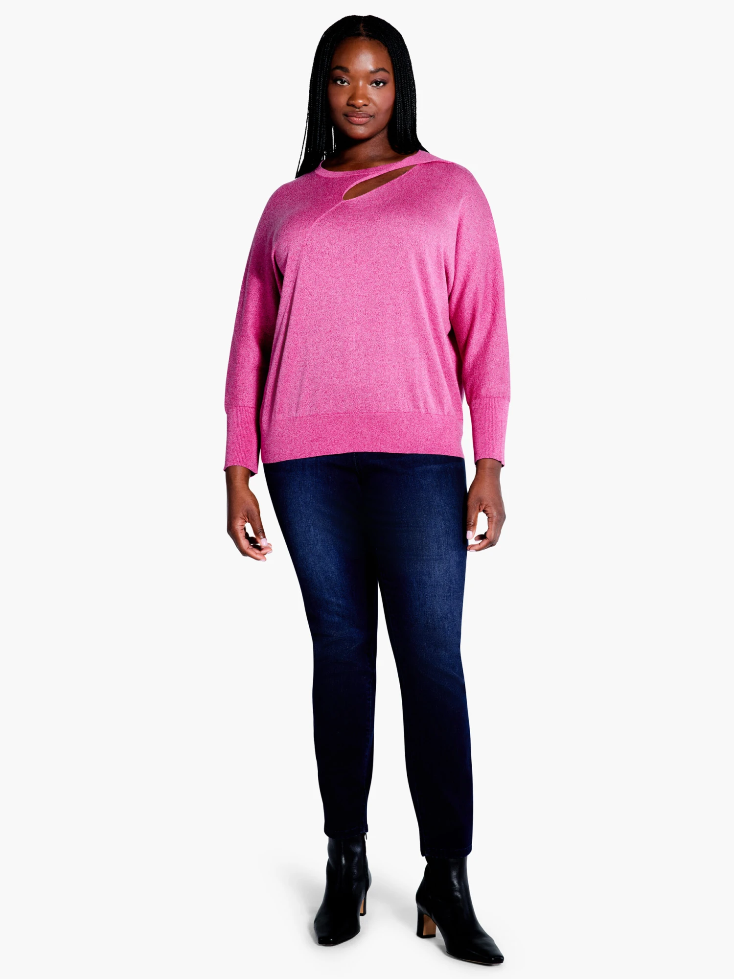 Soft Sleeve Twist Sweater Tee SHOCKING PINK Soft Sleeve Twist Sweater Tee SHOCKING PINK -Nic+Zoe F231153WSKPPRODUCT 04 scaled