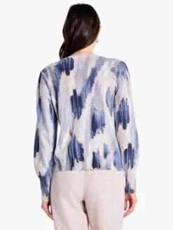 Misty Ikat Sweater GREY MULTI 4 Misty Ikat Sweater GREY MULTI -Nic+Zoe F231163GMIPRODUCT 03