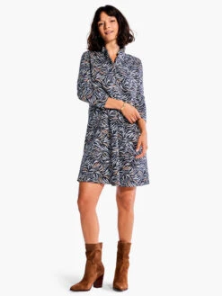 Forest Fern Dress GREY MULTI -Nic+Zoe F231213GMIPRODUCT 04