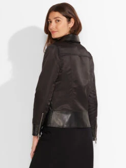 Faux Leather Mix Jacket BLACK ONYX -Nic+Zoe F231501BLXPRODUCT 03