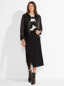 Faux Leather Mix Jacket BLACK ONYX -Nic+Zoe F231501BLXPRODUCT 04