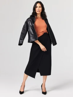 Faux Leather Mix Jacket BLACK ONYX -Nic+Zoe F231501BLXPRODUCT 05