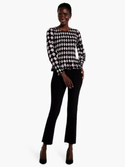 Chiffon Dot Top BLACK MULTI -Nic+Zoe F231613BLMPRODUCT 04