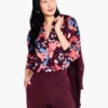 Autumn Bloom Live In Top RED MULTI -Nic+Zoe F231621REDPRODUCT 01