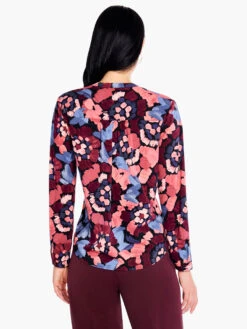Autumn Bloom Live In Top RED MULTI -Nic+Zoe F231621REDPRODUCT 03