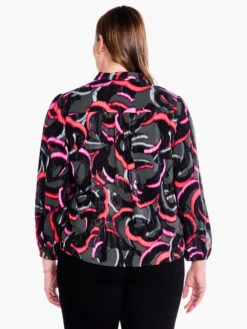 Neon Doodle Live In Shirt GREEN MULTI 4 Neon Doodle Live In Shirt GREEN MULTI -Nic+Zoe F231622WGRIPRODUCT 03