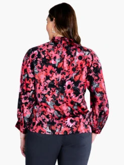 Glowing Garden Top PINK MULTI -Nic+Zoe F231631WPKMPRODUCT 03