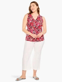 Geo Pane Tank RED MULTI -Nic+Zoe M231077WREDPRODUCT 04
