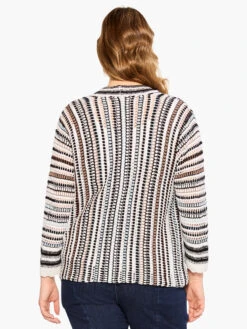 Crochet Sky Cardigan BLUE MULTI 4 Crochet Sky Cardigan BLUE MULTI -Nic+Zoe M231105WBLTPRODUCT 03