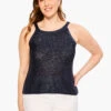 Sequin Tank DARK INDIGO -Nic+Zoe M231112WDIDPRODUCT 01