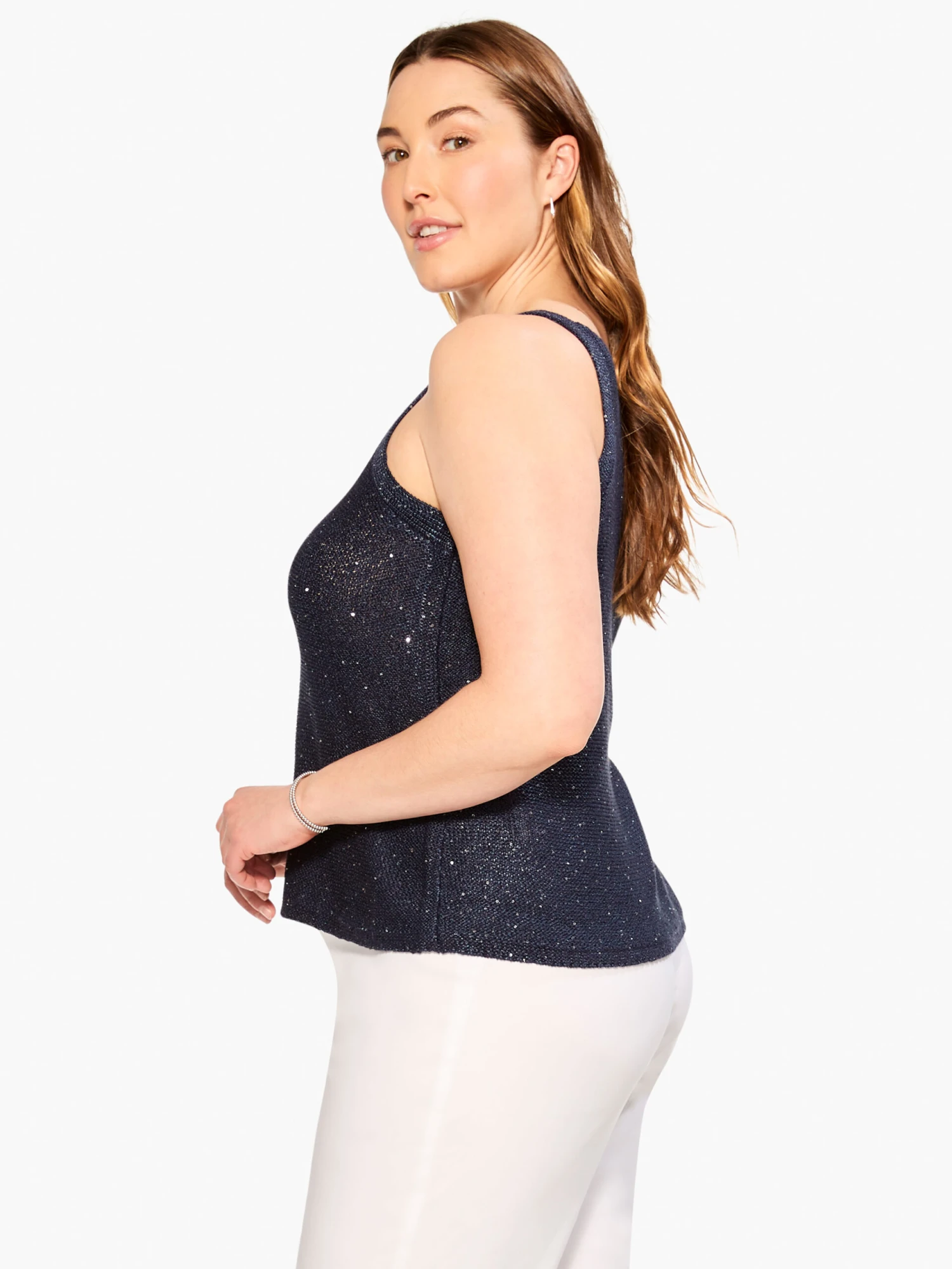 Sequin Tank DARK INDIGO Sequin Tank DARK INDIGO -Nic+Zoe M231112WDIDPRODUCT 02 scaled