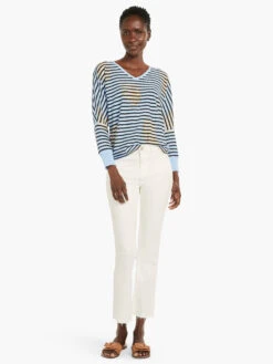 Stamped Stripes Sweater BLUE MULTI 5 Stamped Stripes Sweater BLUE MULTI -Nic+Zoe M231122BLTPRODUCT 04