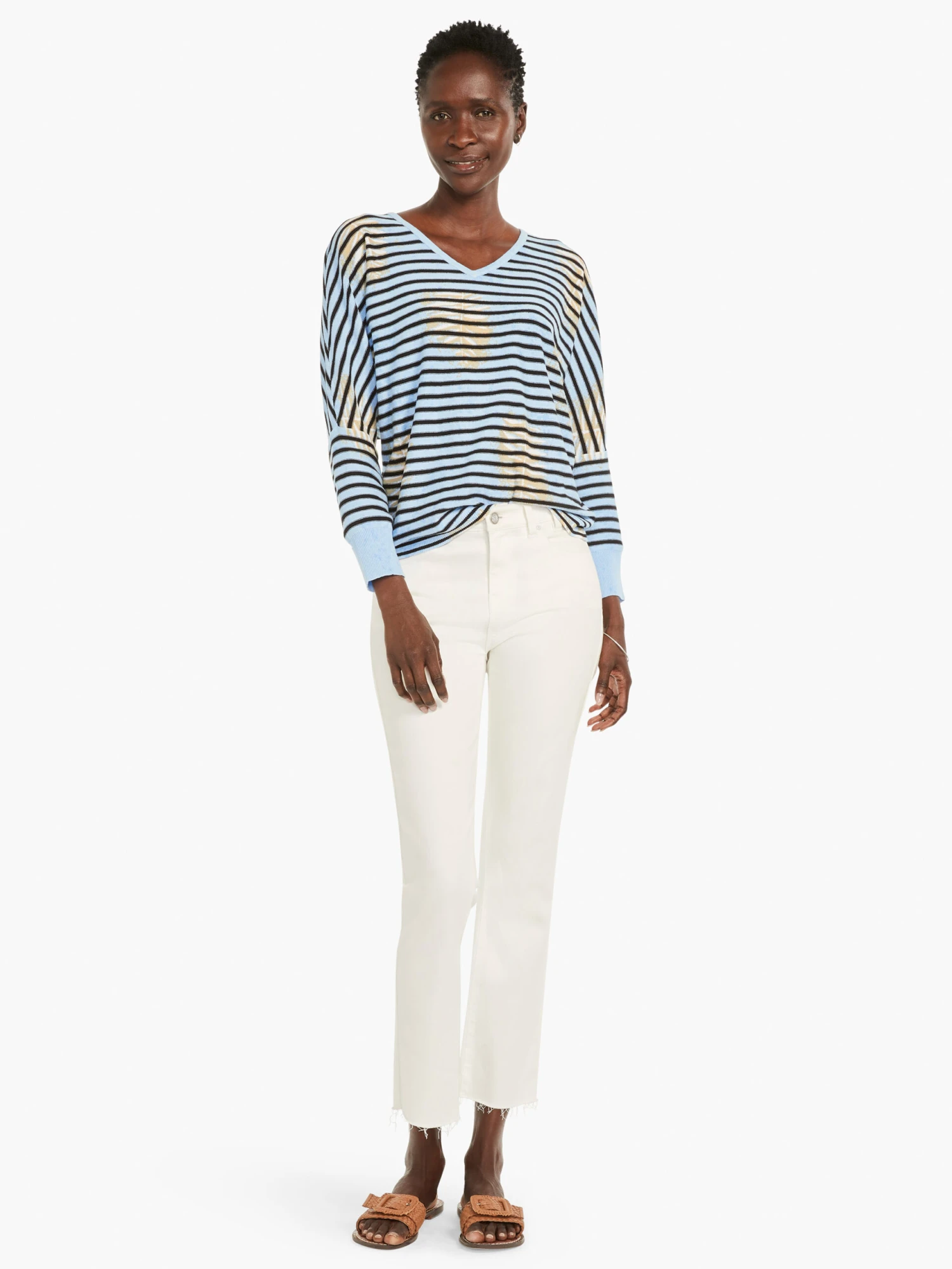 Stamped Stripes Sweater BLUE MULTI Stamped Stripes Sweater BLUE MULTI -Nic+Zoe M231122BLTPRODUCT 04 scaled