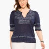 Intarsia Stitches Sweater INDIGO MULTI -Nic+Zoe M231125WIMIPRODUCT 01