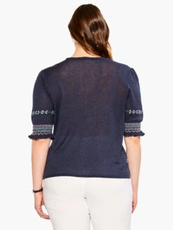 Intarsia Stitches Sweater INDIGO MULTI 4 Intarsia Stitches Sweater INDIGO MULTI -Nic+Zoe M231125WIMIPRODUCT 03