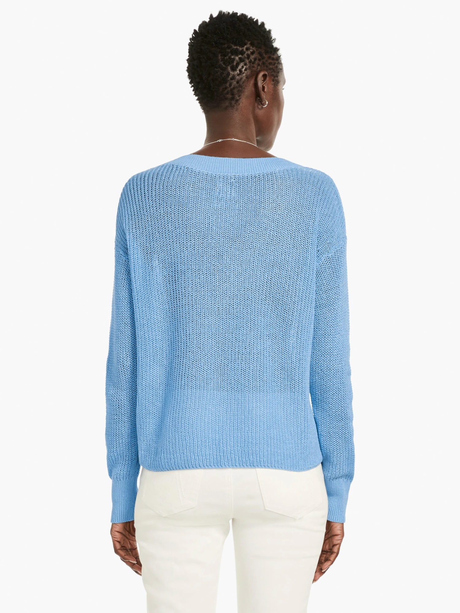 Textural V-Neck Summer Sweater ZEPHYR Textural V-Neck Summer Sweater ZEPHYR -Nic+Zoe M231131ZPRPRODUCT 03 scaled