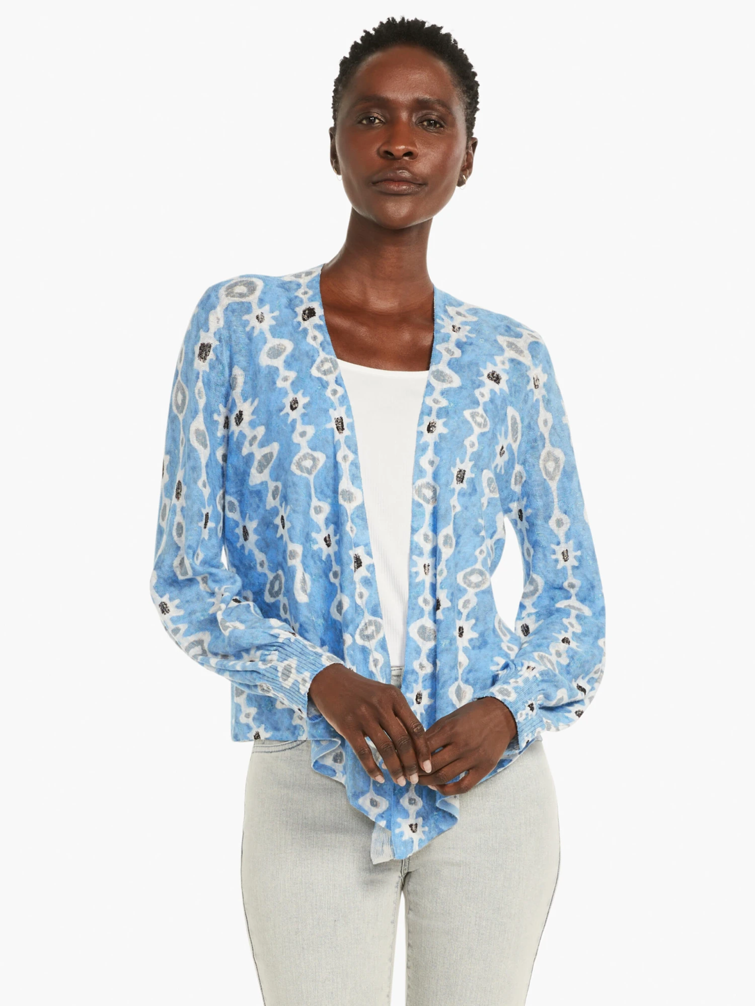 Falling Jewels Cardigan BLUE MULTI Falling Jewels Cardigan BLUE MULTI -Nic+Zoe M231132BLTPRODUCT 01 scaled