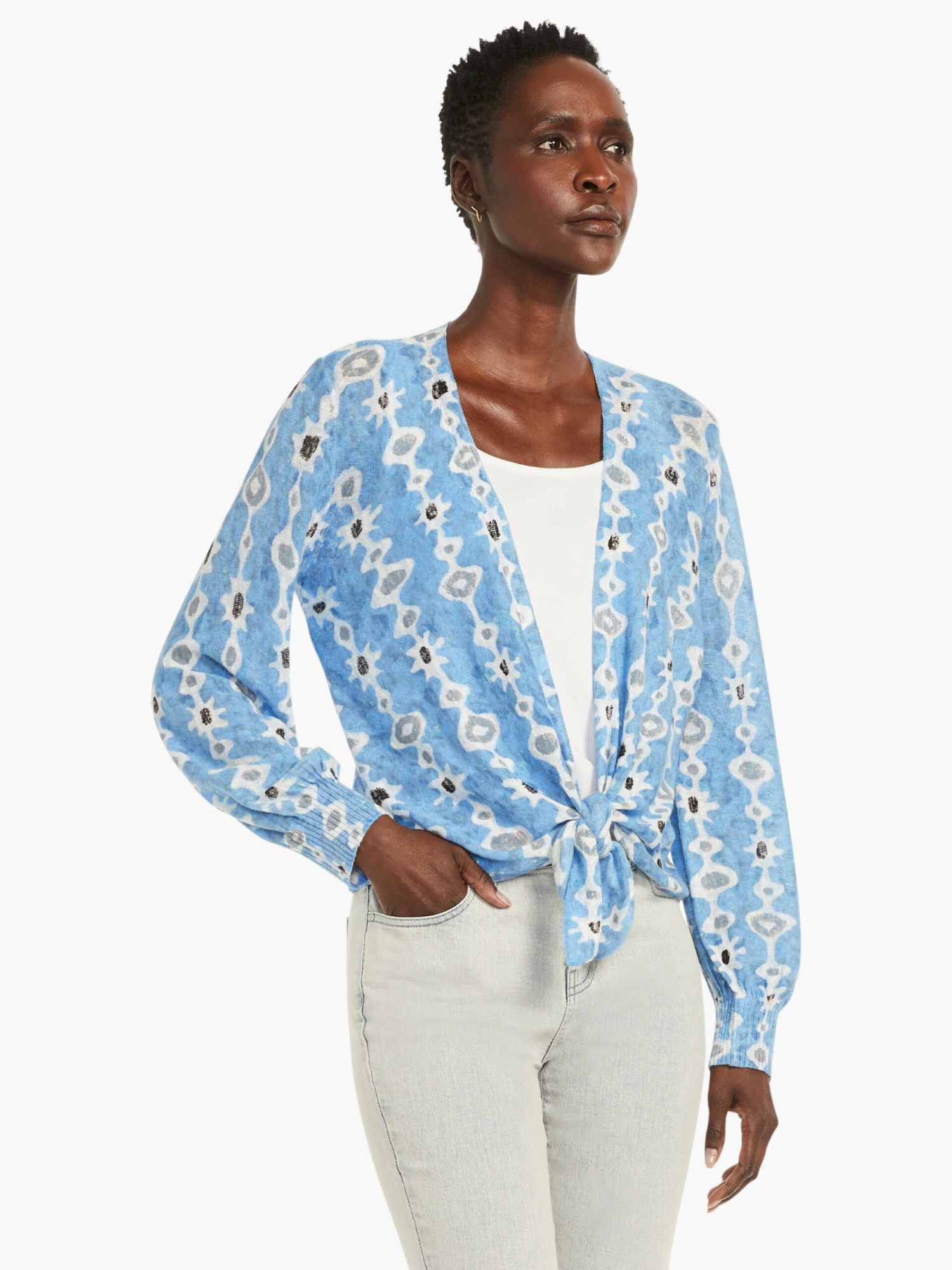 Falling Jewels Cardigan BLUE MULTI Falling Jewels Cardigan BLUE MULTI -Nic+Zoe M231132BLTPRODUCT 02 scaled
