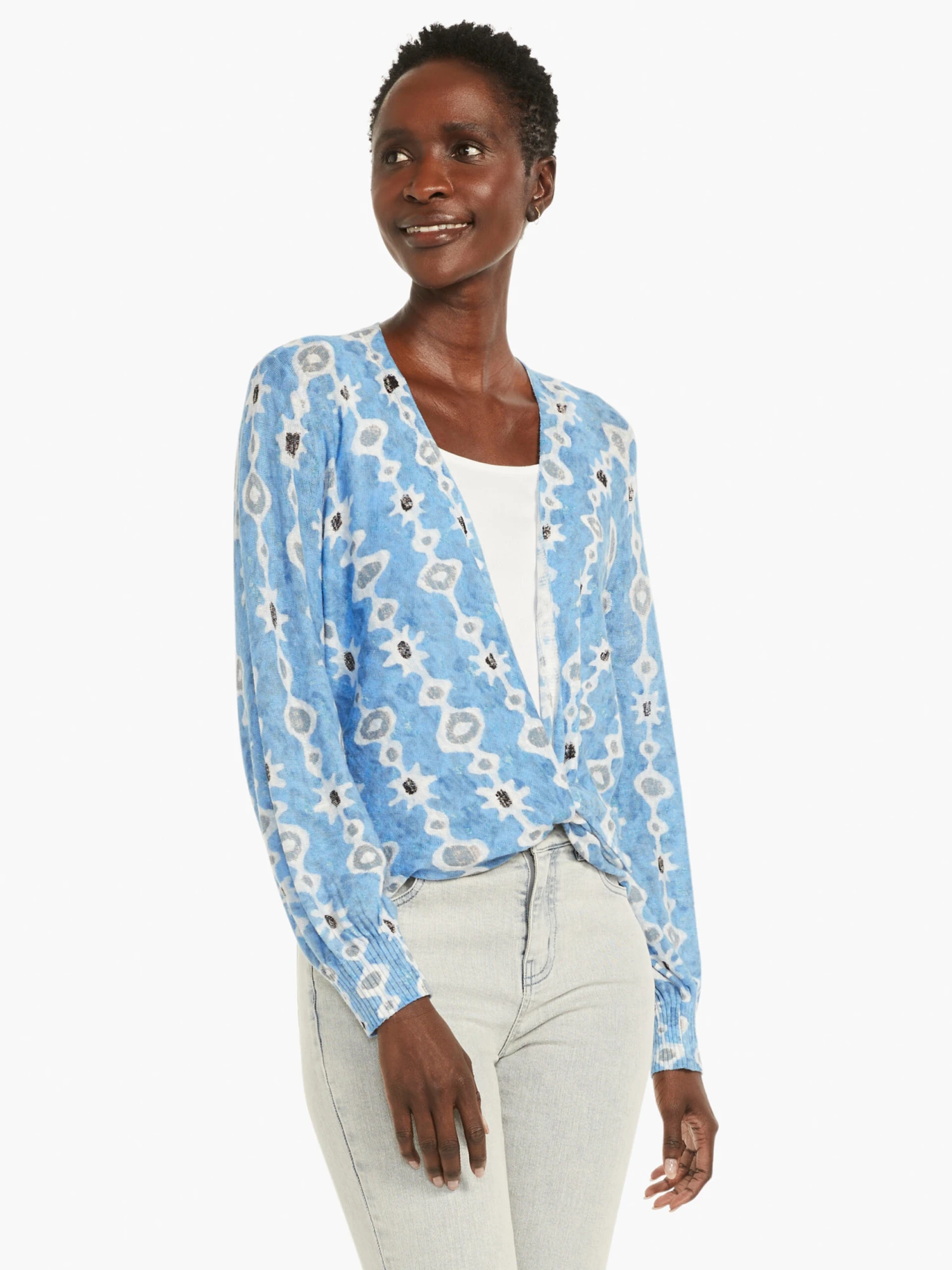 Falling Jewels Cardigan BLUE MULTI Falling Jewels Cardigan BLUE MULTI -Nic+Zoe M231132BLTPRODUCT 03 scaled