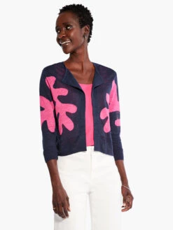 Cutout Crush Cardigan INDIGO MULTI