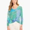 Full Bloom Sweater BLUE MULTI -Nic+Zoe M231144BLTPRODUCT 01
