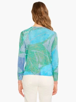 Full Bloom Sweater BLUE MULTI -Nic+Zoe M231144BLTPRODUCT 03