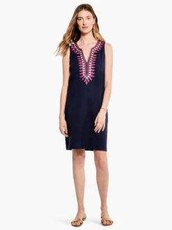 Summer Retreat Dress INDIGO MULTI -Nic+Zoe M231258IMIPRODUCT 04