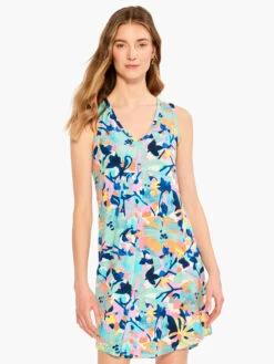 Color Field Dress AQUA MULTI