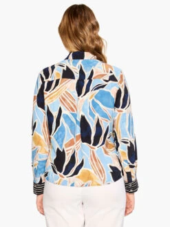 Sapphire Shades Shirt BLUE MULTI -Nic+Zoe M231610WBLTPRODUCT 03