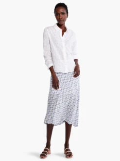 Embroidered Sky Shirt PAPER WHITE -Nic+Zoe M231612PWHPRODUCT 04