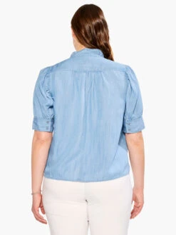 Femme Sleeve Denim Shirt MINERAL 5 Femme Sleeve Denim Shirt MINERAL -Nic+Zoe M231622WMNRPRODUCT 03