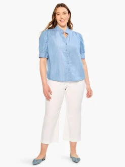 Femme Sleeve Denim Shirt MINERAL 6 Femme Sleeve Denim Shirt MINERAL -Nic+Zoe M231622WMNRPRODUCT 04