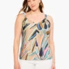Banana Leaves Tank AQUA MULTI -Nic+Zoe M231624WAQLPRODUCT 01