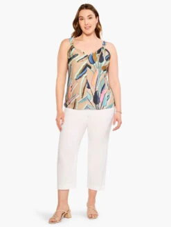 Banana Leaves Tank AQUA MULTI -Nic+Zoe M231624WAQLPRODUCT 04