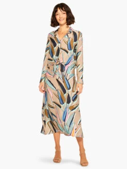 Banana Leaves Top AQUA MULTI -Nic+Zoe M231634AQLPRODUCT 04