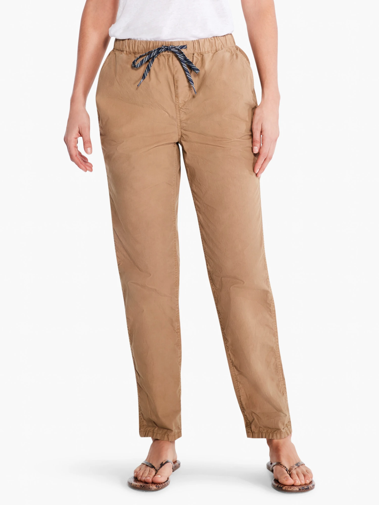 Cotton Poplin Relaxed Ankle Pant DIJON Cotton Poplin Relaxed Ankle Pant DIJON -Nic+Zoe M231821DIJPRODUCT 02 scaled