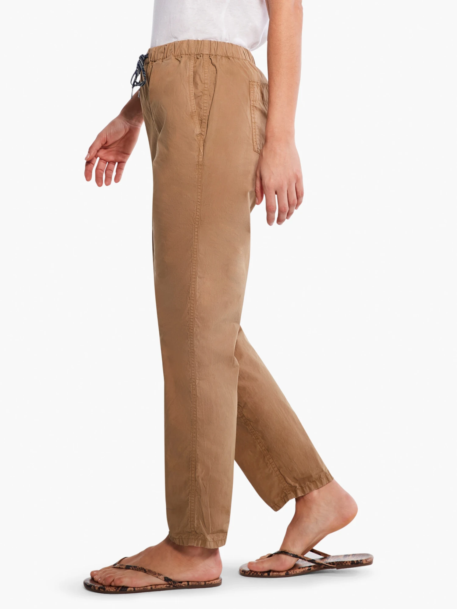 Cotton Poplin Relaxed Ankle Pant DIJON Cotton Poplin Relaxed Ankle Pant DIJON -Nic+Zoe M231821DIJPRODUCT 03 scaled