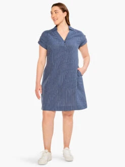 Central Park Day Dress BLUE MULTI -Nic+Zoe M231912WBLTPRODUCT 04
