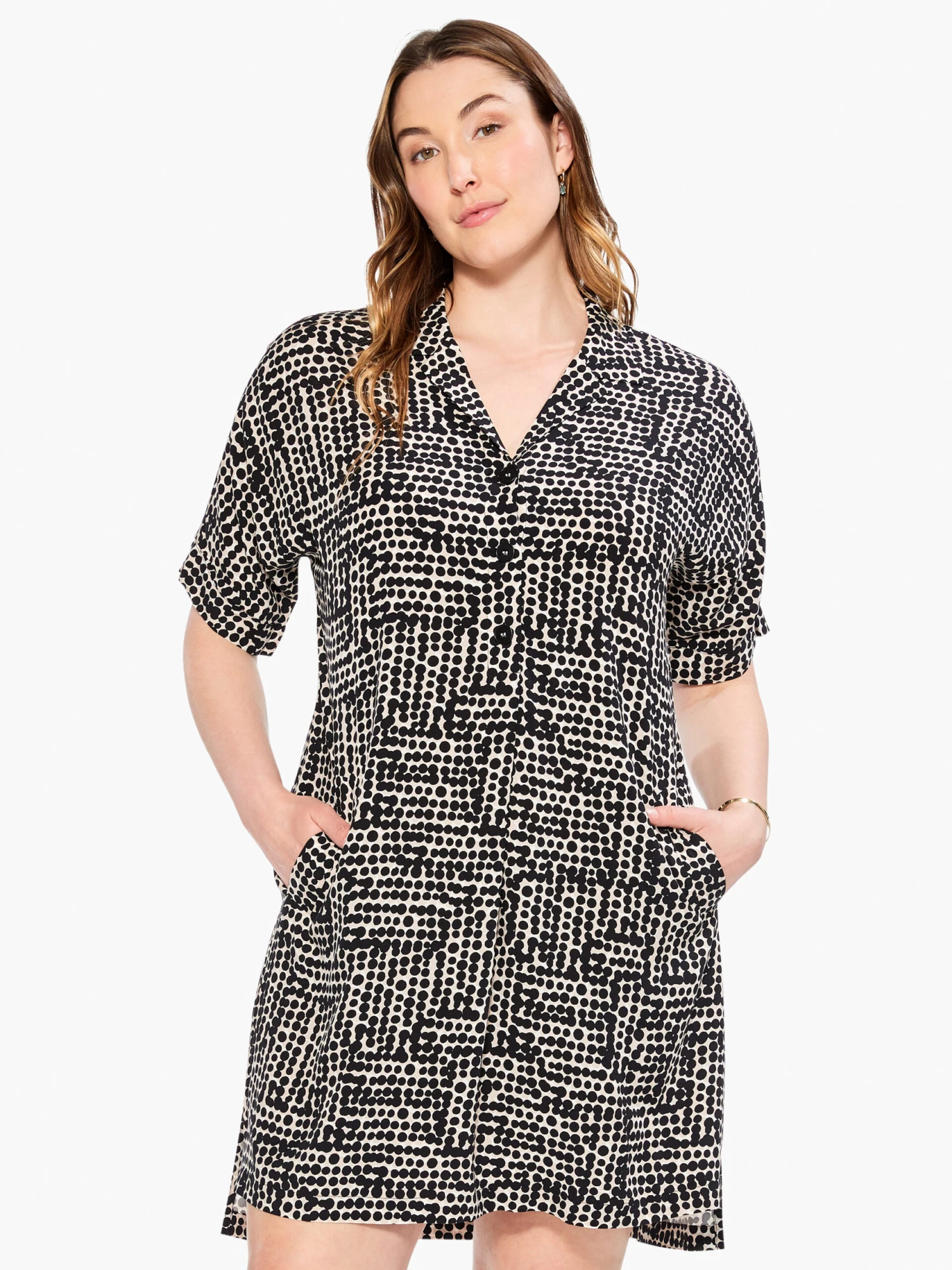 Daydream Dot Dress BLACK MULTI Daydream Dot Dress BLACK MULTI -Nic+Zoe M231922WBLMPRODUCT 01 scaled