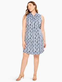 Painted Clouds Zest Dress BLUE MULTI -Nic+Zoe M231949WBLTPRODUCT 04